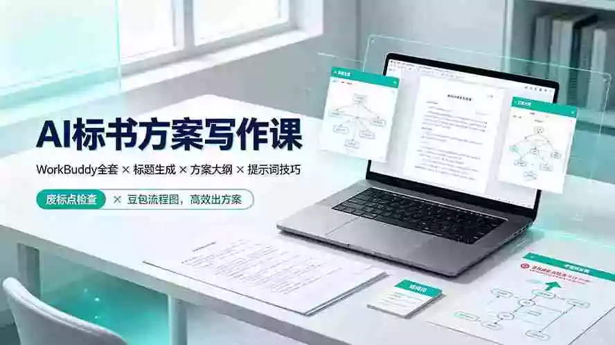 AI标书方案写作课:WorkBuddy全套标题生成方案大纲提示词技巧废标点检查豆包流程图,高效出方案 AI标书方案写作课:WorkBuddy全套标题生成方案大纲提示词技巧废标点检查豆包流程图,高效出方案