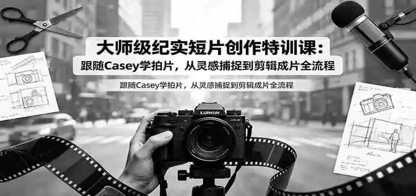大师级纪实短片创作特训课:跟随Casey学拍片,从灵感捕捉到剪辑成片全流程 大师级纪实短片创作特训课:跟随Casey学拍片,从灵感捕捉到剪辑成片全流程