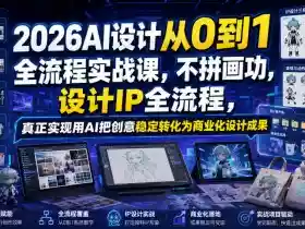 2026AI设计从0到1全流程实战课,不拼画功,设计IP全流程,真正实现用AI把创意稳定转化为商业化设计成果