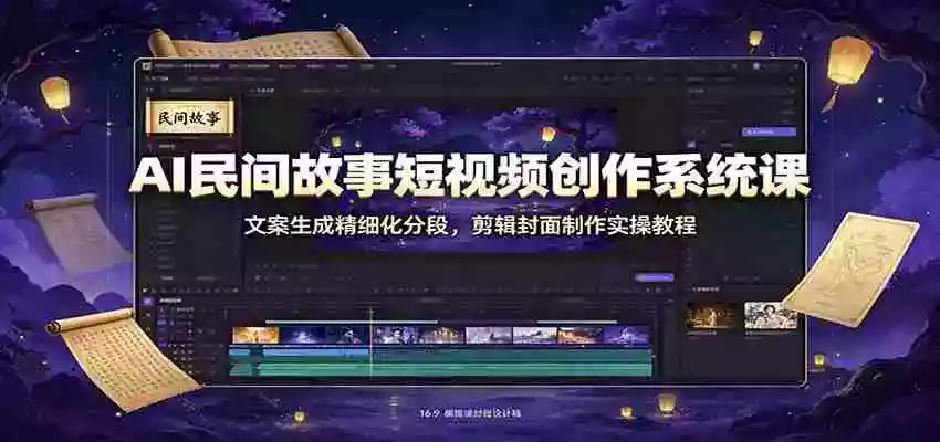 AI民间故事短视频创作系统课:文案生成精细化分段,剪辑封面制作实操教程 AI民间故事短视频创作系统课:文案生成精细化分段,剪辑封面制作实操教程