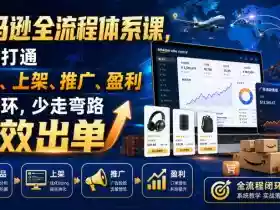 亚马逊全流程体系课,快速打通选品、上架、推广、盈利全闭环,少走弯路高效出单