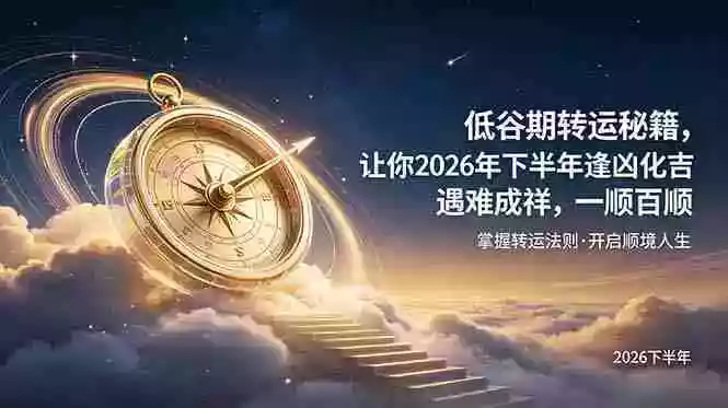付费文章:低谷期转运秘籍,让你2026年下半年逢凶化吉,遇难成祥,一顺百顺。 付费文章:低谷期转运秘籍,让你2026年下半年逢凶化吉,遇难成祥,一顺百顺。