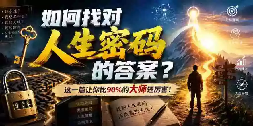 付费文章:如何找对人生密码的答案?这一篇让你比90%的大师还厉害! 付费文章:如何找对人生密码的答案?这一篇让你比90%的大师还厉害!