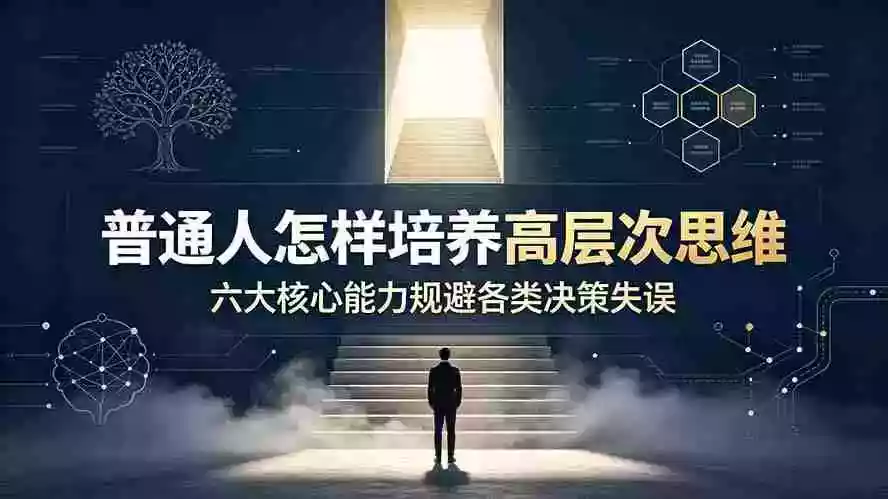 付费文章:普通人怎样培养高层次思维,六大核心能力规避各类决策失误 付费文章:普通人怎样培养高层次思维,六大核心能力规避各类决策失误