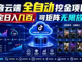 Dy云端全自动挖金项目,稳定日入几百,可矩阵无限放大!【揭秘】