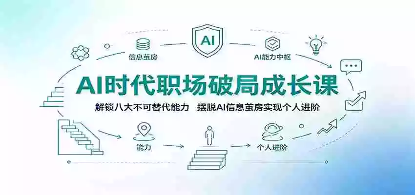 AI时代职场破局成长课:解锁八大不可替代能力,摆脱AI信息茧房实现个人进阶 AI时代职场破局成长课:解锁八大不可替代能力,摆脱AI信息茧房实现个人进阶