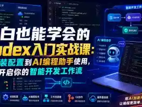小白也能学会的Codex入门实战课:从安装配置到AI编程助手使用,开启你的智能开发工作流