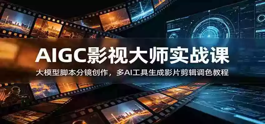 AIGC影视大师实战课:大模型脚本分镜创作,多AI工具生成影片剪辑调色教程 AIGC影视大师实战课:大模型脚本分镜创作,多AI工具生成影片剪辑调色教程
