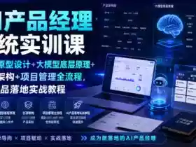 AI产品经理系统实训课|墨刀原型设计+大模型底层原理+立项架构+项目管理全流程,AI产品落地实战教程