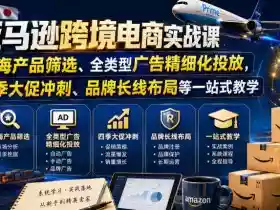 亚马逊跨境电商实战课,从蓝海产品筛选、全类型广告精细化投放,到四季大促冲刺、品牌长线布局等一站式教学(更新7月)