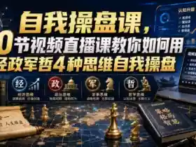 自我操盘课,20节视频直播课教你如何用经政军哲4种思维自我操盘