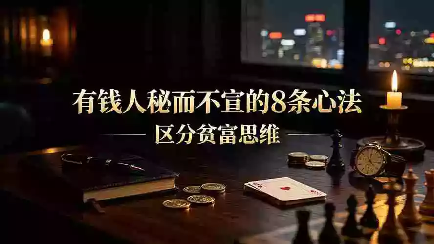 付费文章:有钱人秘而不宣的8条心法|区分贫富思维 付费文章:有钱人秘而不宣的8条心法|区分贫富思维