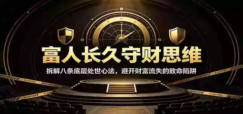 富人长久守财思维:拆解八条底层处世心法,避开财富流失的致命陷阱 富人长久守财思维:拆解八条底层处世心法,避开财富流失的致命陷阱