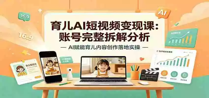 育儿AI短视频变现课:账号完整拆解分析,AI赋能育儿内容创作落地实操 育儿AI短视频变现课:账号完整拆解分析,AI赋能育儿内容创作落地实操