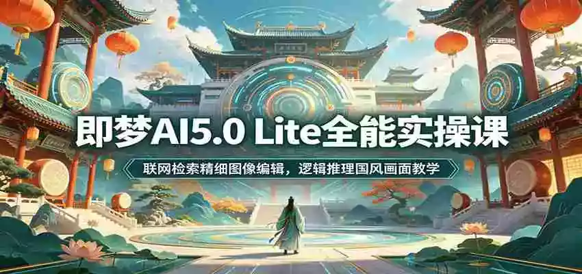 即梦AI5.0 Lite全能实操课:联网检索精细图像编辑,逻辑推理国风画面教学 即梦AI5.0 Lite全能实操课:联网检索精细图像编辑,逻辑推理国风画面教学
