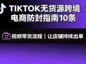 TIKTOK无货源跨境电商防封指南10条➕视频带货流程让自己的店铺持续出单【文档】