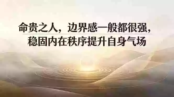 付费文章:命贵之人,边界感一般都很强,稳固内在秩序提升自身气场 付费文章:命贵之人,边界感一般都很强,稳固内在秩序提升自身气场