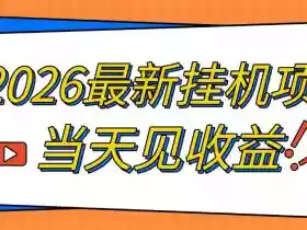 2026最新全自动挂G搬砖项目,单窗口30+,不吃电脑配置,能开机就能干,可长期做【揭秘】