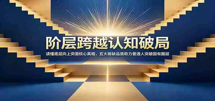 阶层跨越认知破局：读懂底层向上突围核心真相，五大稀缺品质助力普通人突破固有圈层