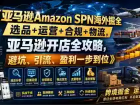 亚马逊Amazon SPN海外掘全,选品+运营+合规+物流,亚马逊开店全攻略,避坑、引流、盈利一步到位