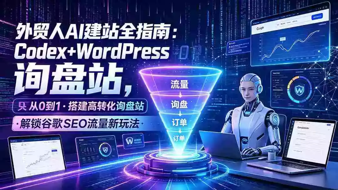 外贸人AI建站全指南：Codex+WordPress从0到1搭建高转化询盘站解锁谷歌SEO流量新玩法