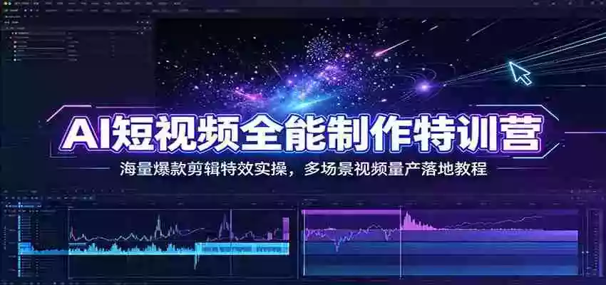 AI短视频全能制作特训营:海量爆款剪辑特效实操,多场景视频量产落地教程 AI短视频全能制作特训营:海量爆款剪辑特效实操,多场景视频量产落地教程