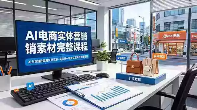 AI电商实体营销素材完整课程,AI创意短片完美复刻实景,实体店一键生成宣传引流短视频 AI电商实体营销素材完整课程,AI创意短片完美复刻实景,实体店一键生成宣传引流短视频