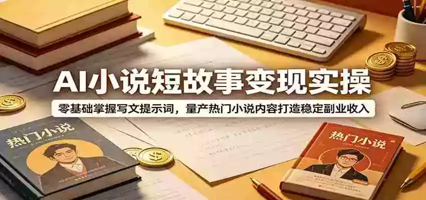 AI小说短故事变现实操:零基础掌握写文提示词,量产热门小说内容打造稳定副业收入 AI小说短故事变现实操:零基础掌握写文提示词,量产热门小说内容打造稳定副业收入