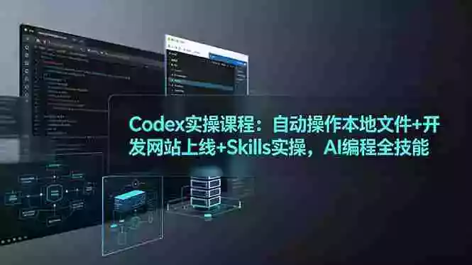Codex实操课程：自动操作本地文件+开发网站上线+Skills实操，AI编程全技能