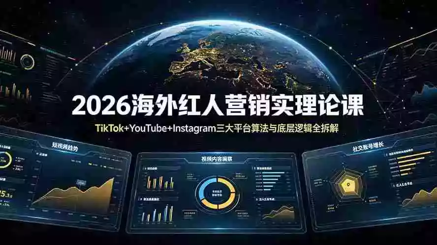 2026海外红人营销实理论课:TikTok+YouTube+Instagram三大平台算法与底层逻辑全拆解