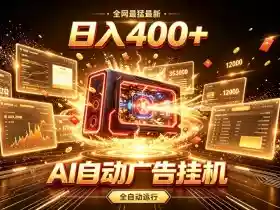 全网最猛最新的AI自动广告挂G,狠收益日入400+,真正做到躺賺式变现【揭秘】