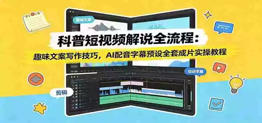 科普短视频解说全流程:趣味文案写作技巧,AI配音字幕预设全套成片实操教程 科普短视频解说全流程:趣味文案写作技巧,AI配音字幕预设全套成片实操教程