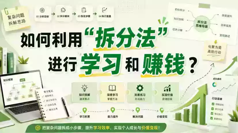 付费文章:如何利用“拆分法”进行学习和賺钱? 付费文章:如何利用“拆分法”进行学习和賺钱?
