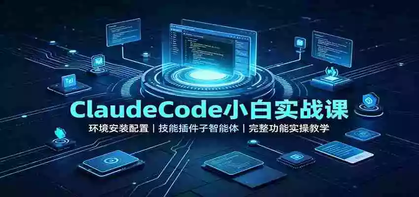 ClaudeCode小白实战课：环境安装配置，技能插件子智能体，完整功能实操教学