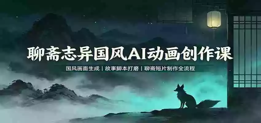 聊斋志异国风AI动画创作课:国风画面生成,故事脚本打磨,聊斋短片制作全流程 聊斋志异国风AI动画创作课:国风画面生成,故事脚本打磨,聊斋短片制作全流程