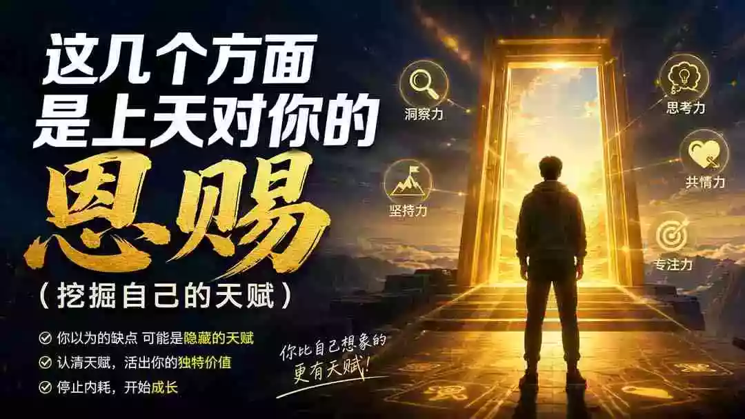 付费文章：这几个方面是上天对你的恩赐（挖掘自己的天赋）
