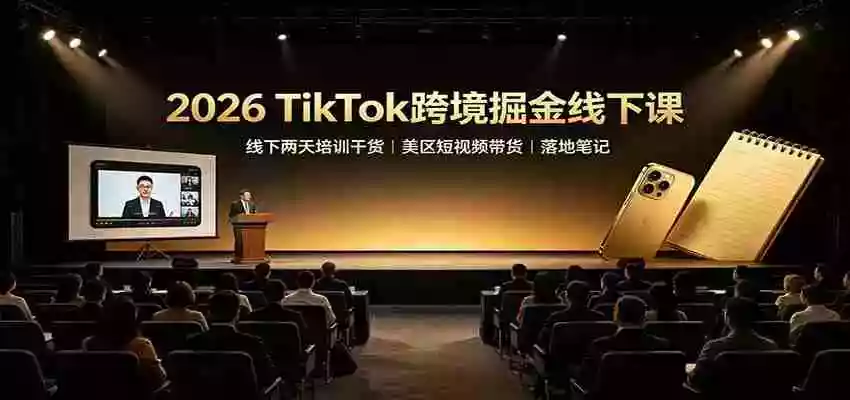 2026 TikTok跨境掘金线下课:线下两天培训干货,美区短视频带货落地笔记 2026 TikTok跨境掘金线下课:线下两天培训干货,美区短视频带货落地笔记