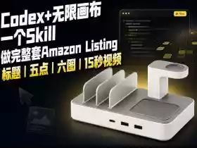 我用一个Codex Skill做完Amazon Listing:标题、五点、六图和视频全流程