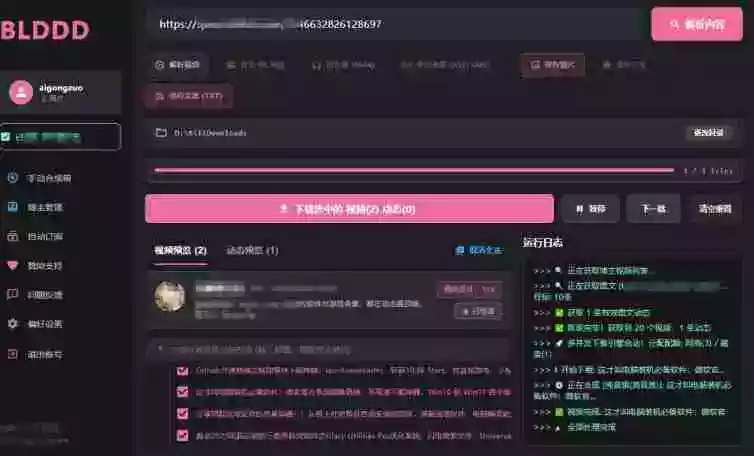 BLDDD 哔哩哔哩下载工具,支持合集下载,字幕、声音下载 BLDDD 哔哩哔哩下载工具,支持合集下载,字幕、声音下载