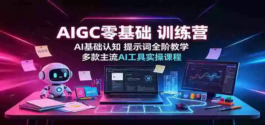 AIGC零基础训练营:AI基础认知,提示词全阶教学,多款主流AI工具实操课程 AIGC零基础训练营:AI基础认知,提示词全阶教学,多款主流AI工具实操课程