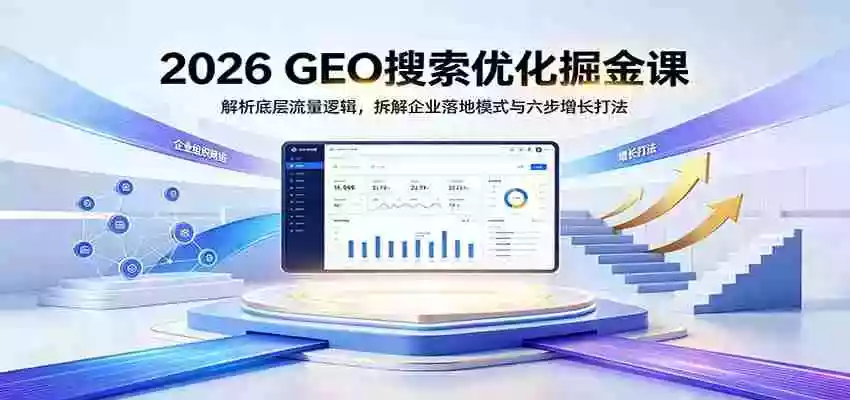 2026 GEO搜索优化掘金课:解析底层流量逻辑,拆解企业落地模式与六步增长打法