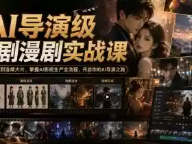 AI导演级短剧漫剧实战课,从单条视频到连续大片,掌握AI影视生产全流程,开启你的AI导演之路!