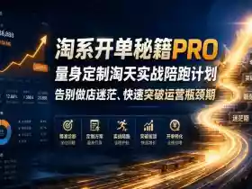 淘系开单秘籍PRO,量身定制淘天实战陪跑计划,告别做店迷茫、快速突破运营瓶颈期(更新260823)