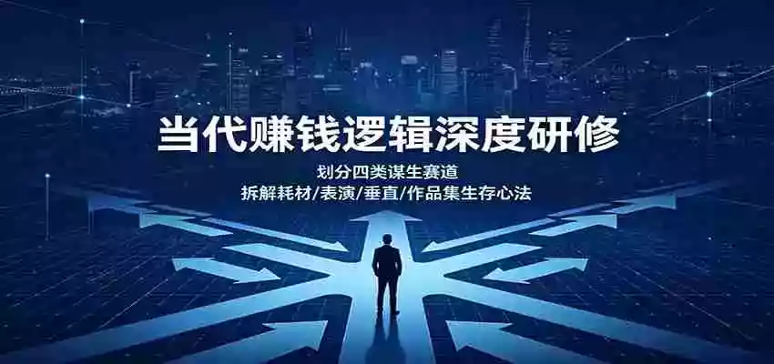 当代赚钱逻辑深度研修:划分四类谋生赛道,拆解耗材/表演/垂直/作品集生存心法 当代赚钱逻辑深度研修:划分四类谋生赛道,拆解耗材/表演/垂直/作品集生存心法