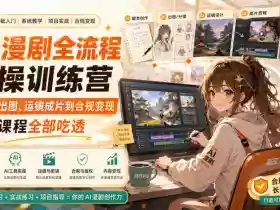 AI漫剧全流程实操训练营,从脚本出图、运镜成片到合规变现,一套课程全部吃透