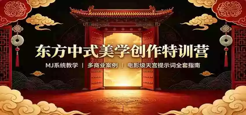 东方中式美学创作特训营:MJ系统教学,多商业案例,电影级天宫提示词全套指南 东方中式美学创作特训营:MJ系统教学,多商业案例,电影级天宫提示词全套指南