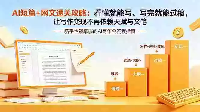 AI短篇+网文通关攻略-更新:看懂就能写、写完就能过稿,让写作变现不再依赖天赋与文笔