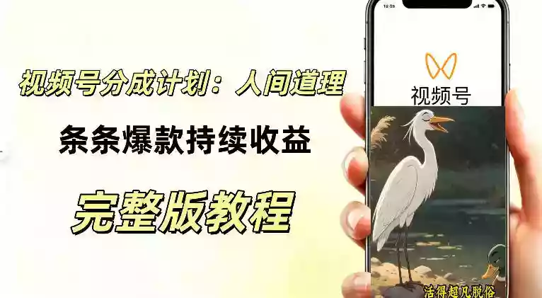 视频号新玩法之AI动漫画风励志视频,不用会画画、不用拍摄,持续化收益,详细拆解 视频号新玩法之AI动漫画风励志视频,不用会画画、不用拍摄,持续化收益,详细拆解