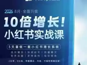 戴小胖·8月28-30号线下课视频20小时，小红书爆量会实战课，6大系统全新升级，3天重做一套小红书增长系统