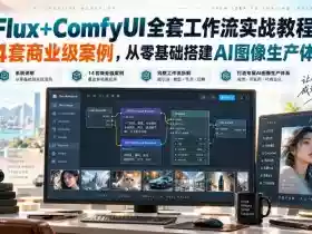 Flux+ComfyUI全套工作流实战教程|14套商业级案例,从零基础搭建AI图像生产体系